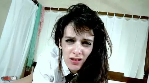 Bestraft für den Schulbesuch ohne BH photo 13