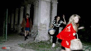 Halloween-analdreier im freien