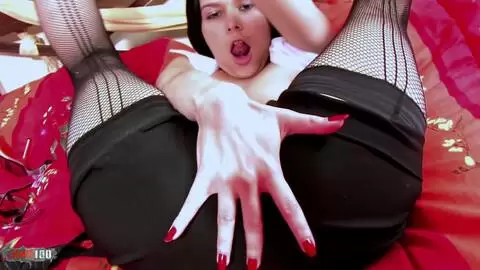 Lovely teen brunette with big boobs Ava Marteens doing a strip in the bedroom  photo 07