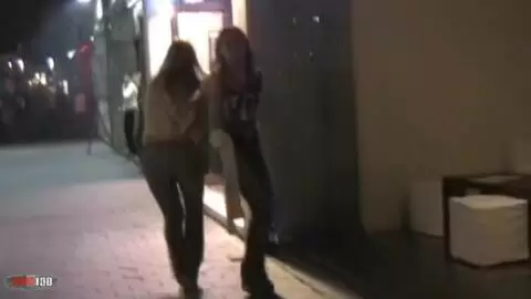 Barbara and Angelina having fun in a bar part 2