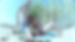 Schnelle ausstellung am strand