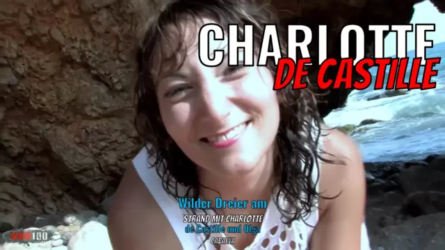 Wilder Dreier am Strand mit Charlotte de Castille und Olga Cabaeva