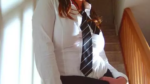 Teen redhead having fun 