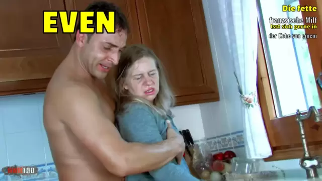 Die fette französische Milf lässt sich gerne in der Küche von einem jüngeren Schwanz ficken