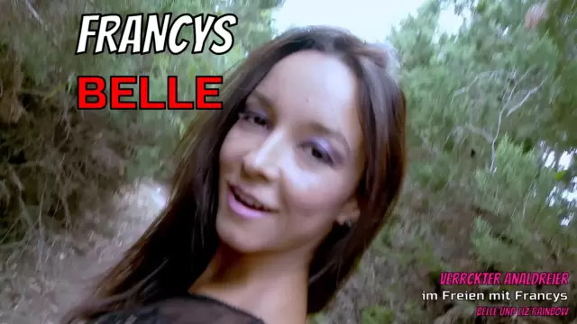 Verrückter Analdreier im Freien mit Francys Belle und Liz Rainbow