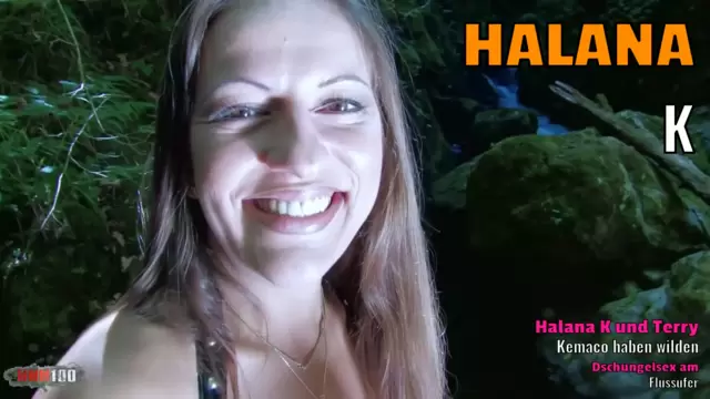 Halana K und Terry Kemaco haben wilden Dschungelsex am Flussufer