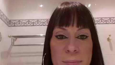 MILF brunette geting nude  photo 15