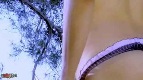 Lovely young arab brunette Jasmine Arabia doing a hot striptease in the woods  photo 09