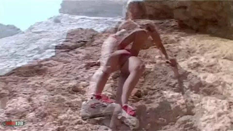 Hot spanish amateur babe stripping in the rocks photo 10