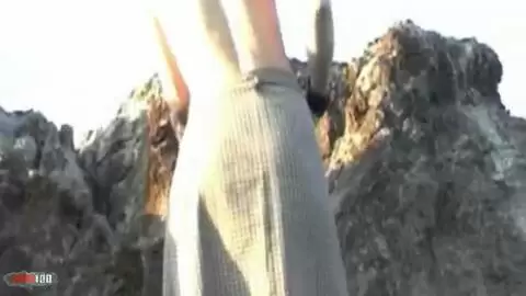 Blonde stripping at the beach photo 07