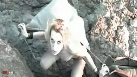 Blonde stripping at the beach photo 09