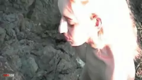 Blonde stripping at the beach photo 10