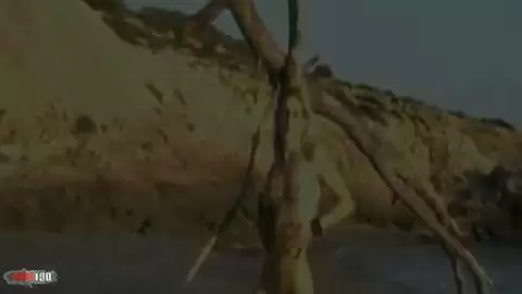 Teen blonde touching herself by the beach photo 16