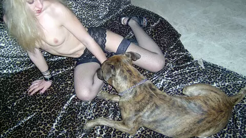 Little blonde playing 