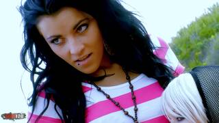 Young brunette having fun 