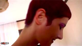 Sexy young babe fucking with h