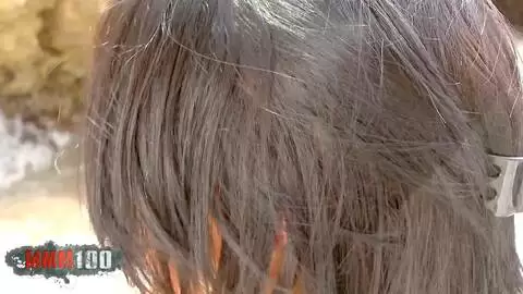 Great petite brunette Kenza Suck getting naked in the rocks  photo 10