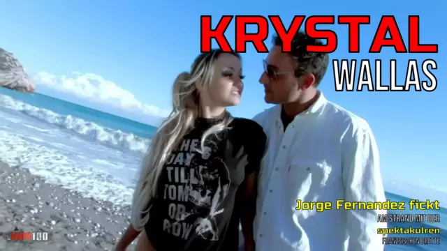 Jorge Fernandez fickt am Strand mit der spektakulären französischen Bürette Krystal Wallas