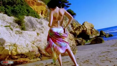 Playing at the beach photo 02