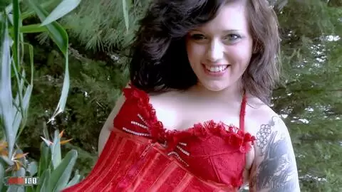 Latina stripping naked in the wild
