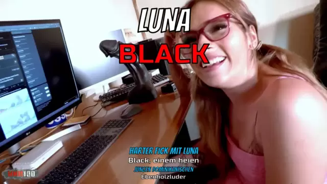 Harter Fick mit Luna Black, einem heißen jungen dominikanischen Ebenholzluder