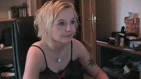 Pretty blonde Maeva Blue dancing and stripping  photo 01