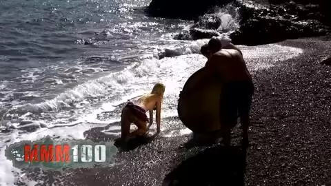 Pretty blonde Mallory Moore getting naked by the sea  photo 07