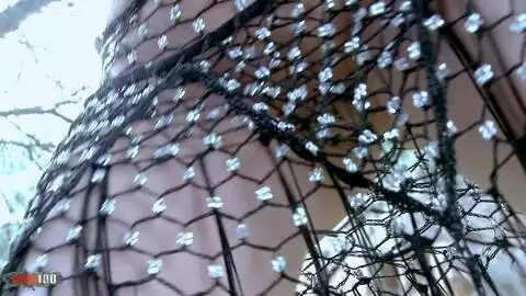 Mature brunette with big tits Margaux Lenoir stripping in the woods  photo 11