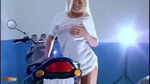 Blonde doing a strip  photo 07