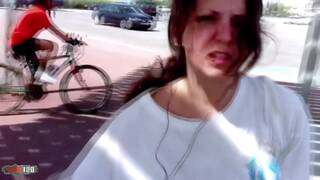 Analfick am strand mit nathali