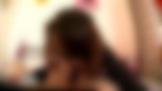 Cute brunette giving a blowjob