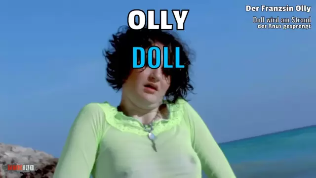 Der Französin Olly Doll wird am Strand der Anus gesprengt