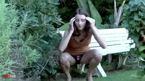 Pauline Cooper peeing outdoor  photo 03