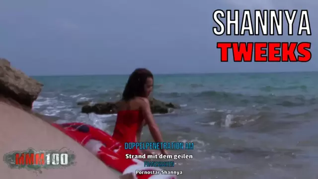 Doppelpenetration am Strand mit dem geilen französischen Pornostar Shannya Tweeks