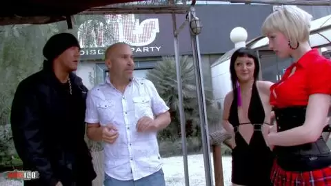 Brutal sex orgy in a Barcelona's night club