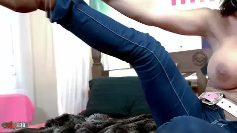 Suhaila Hard stripping on her bed photo 08