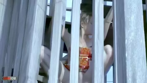 Sensationeller Striptease der hübschen blonden Tigra, die sich am Meer auszieht und völlig nackt endet photo 08