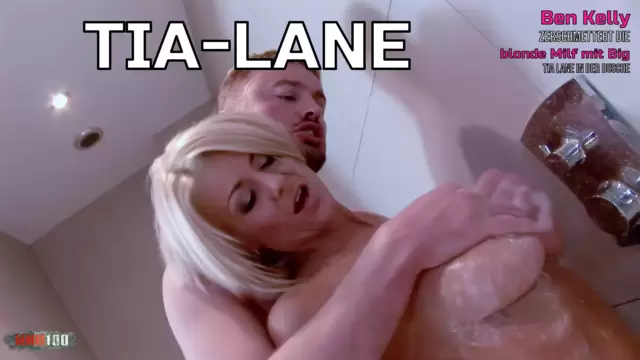 Ben Kelly zerschmettert die blonde Milf mit Big Tia Lane in der Dusche
