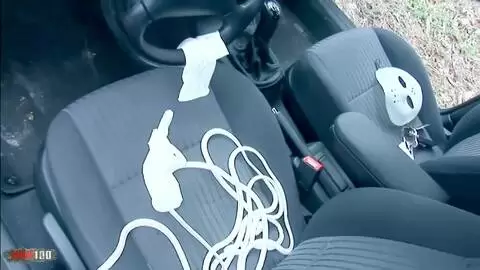 Analer Autofick im Wald mit der schönen Nataly Lancaster photo 01