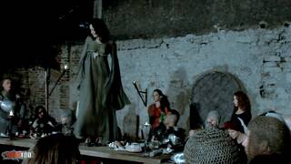 Mittelalterliche tavernen-orgi