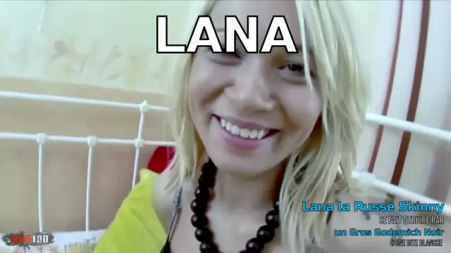 Lana la Russe Skinny se Fait Détruire par un Gros Godemiché Noir & une Bite Blanche â€“ DP Brutal + Trou Béant