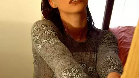 Pretty young redhead Vega doing a strip in the stairs  photo 1