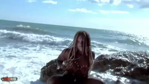 Black babe stripping at the beach photo 16