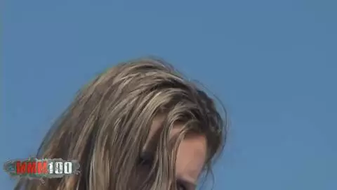 Small blonde geting naked at the beach photo 08