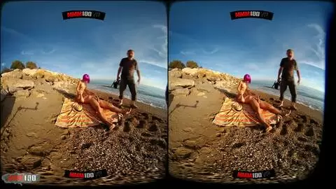 3D-VR-Fick am Strand mit der großartigen Rumänin Yasmin Daferro photo 04