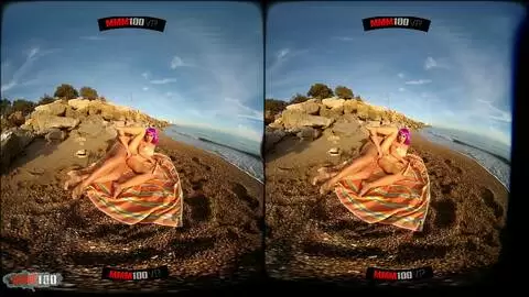 3D-VR-Fick am Strand mit der großartigen Rumänin Yasmin Daferro photo 09