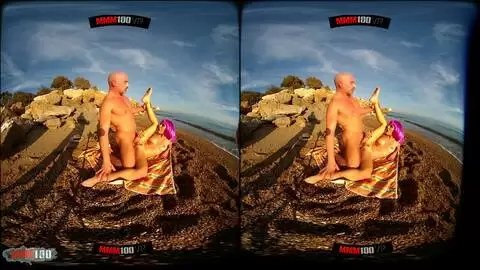 3D-VR-Fick am Strand mit der großartigen Rumänin Yasmin Daferro photo 14