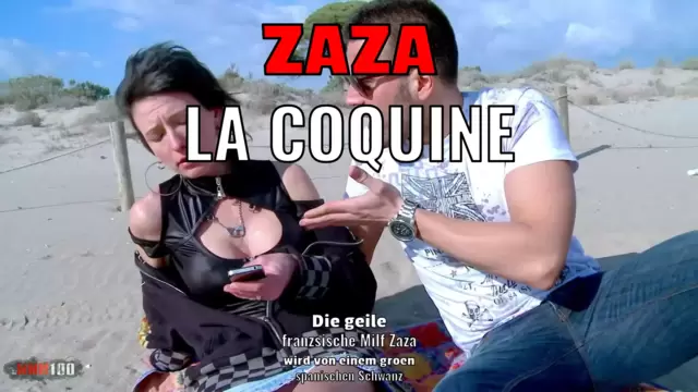 Die geile französische Milf Zaza wird von einem großen spanischen Schwanz gebumst