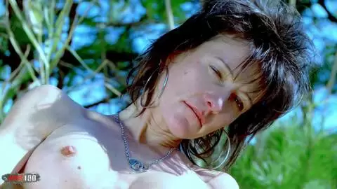 Horny milf brunette Zaza La Coquine doing a hot striptease  photo 12